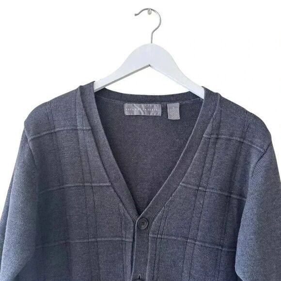 Oscar De La Renta Mens  Classic Quiet Luxury Charcoal Gray Grandpa SZ S #2311 - Picture 3 of 11